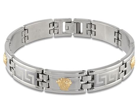 versace stainless steel bracelet|versace bangle.